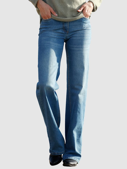Jeans Med uppvikbara benslut Laura Kent Blue bleached