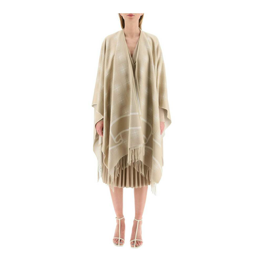 Agnona - Capes och Ponchos - Beige - Dam - Storlek: ONE Size