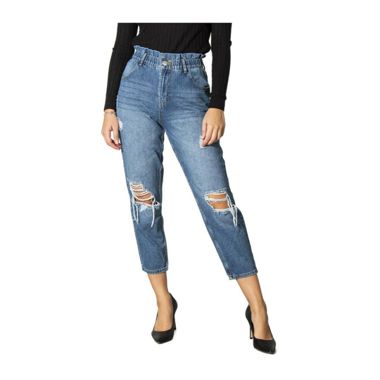 Only - Boyfriend Jeans - Blå - Dam - Storlek: M L34,S L34