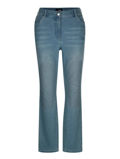 Jeans med fina detaljer MIAMODA Blue bleached