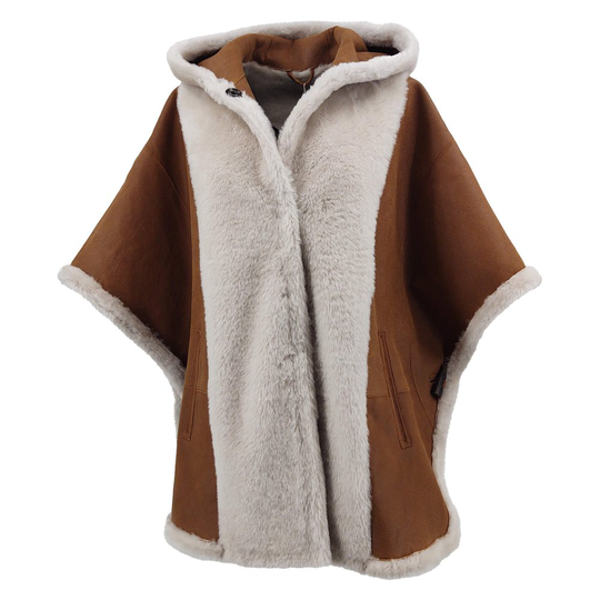 Levinsky - Capes och Ponchos - Brun - Dam - Storlek: M