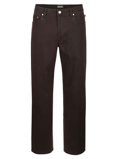 Jeans med flamgarn Roger Kent Bordeaux