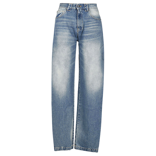 Darkpark - Boyfriend Jeans - Blå - Dam - Storlek: W25,W26