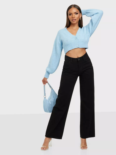Noisy May - Straight jeans - Black - Nmamanda Nw Wide Jeans VI142BL Noos - Jeans