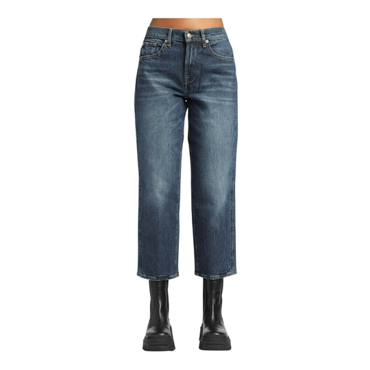 7 For All Mankind - Jeans - Blå - Dam - Storlek: W28,W29,W25,W27