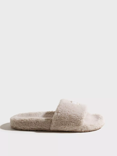 Tommy Jeans - Slip-in skor - Beige - Tommy Jeans Warm Slipper - Flats & Lågskor