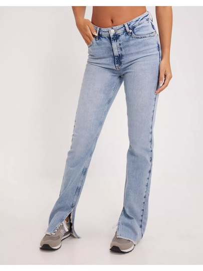 NLY Trend High Waist Stretch Slit Jeans High waisted jeans Light Wash