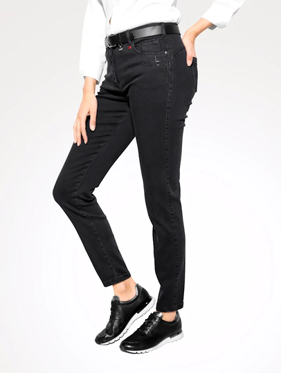 Jeans med läcker strassdekoration Relaxed by Toni Antracitgrå