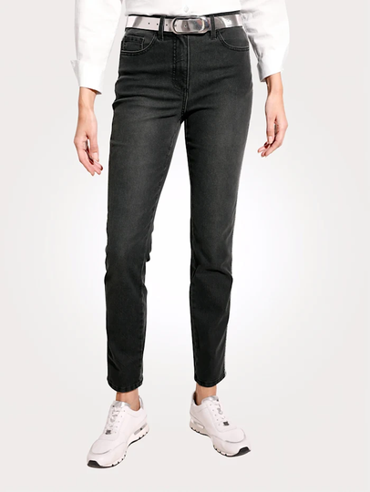 Jeans med dekorband MONA Dark grey