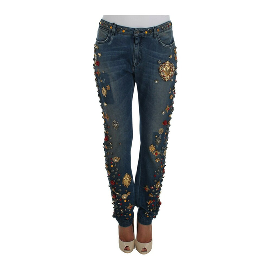 Dolce & Gabbana - Boyfriend Jeans - Blå - Dam - Storlek: L,M,S,Xs,2Xs,3Xs