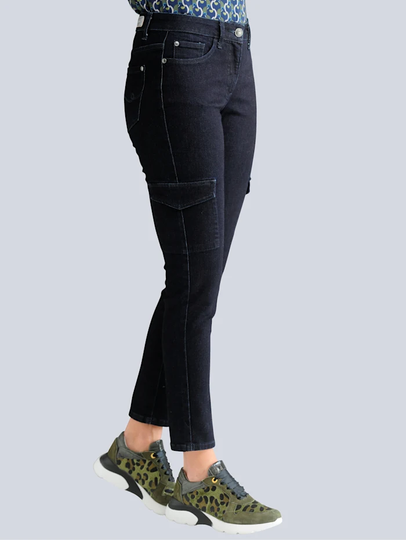 Jeans i tvärelastiskt material Alba Moda Dark blue