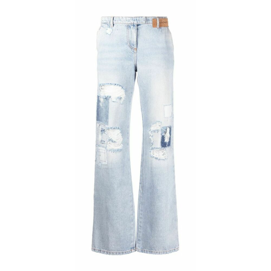 Palm Angels - Boyfriend Jeans - Blå - Dam - Storlek: W27,W25,W28,W26,W29