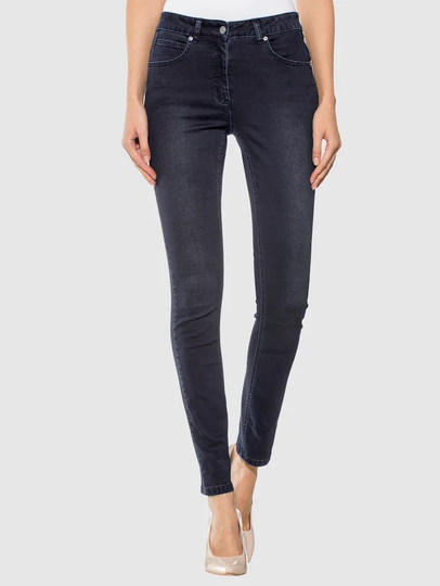 Jeans med figursmart skärning Alba Moda Mörkblå