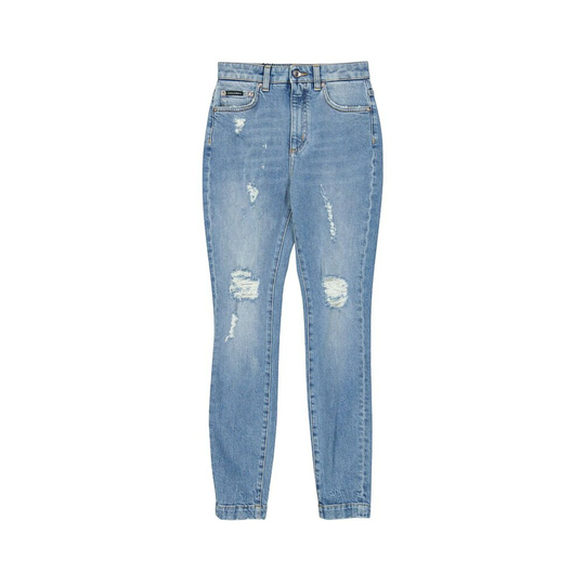 Dolce & Gabbana - Boyfriend Jeans - Blå - Dam - Storlek: S,2Xs