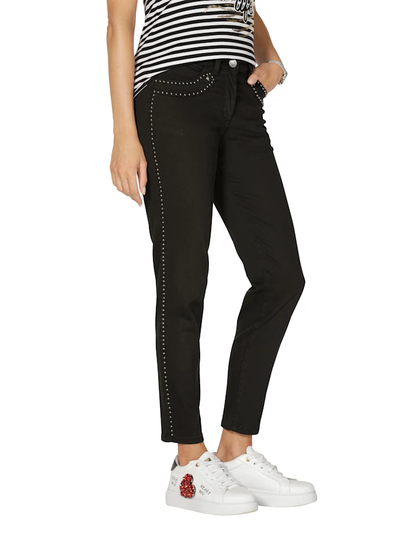 Jeans med dekornitar AMY VERMONT Svart