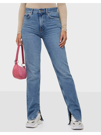 Gina Tricot Original Slit Jeans High waisted jeans Mid Blue
