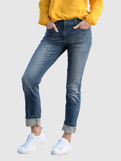 Jeans med snygg tvättning basically you Blue stone