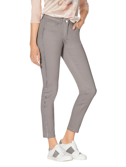 Jeans med strassrevärer AMY VERMONT Mullvad