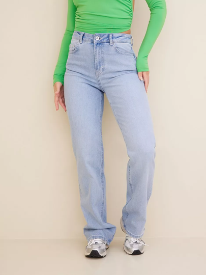 Pieces - Wide leg jeans - Light Blue Denim - Pcholly Hw Wide Jeans Lb Noos Bc - Jeans