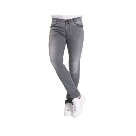 Jacob Cohën - Skinny Jeans - Grå - Herr - Storlek: W33