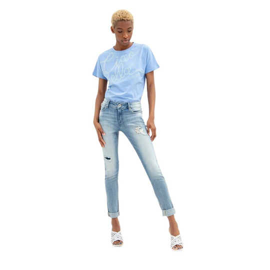 Fracomina - Skinny Jeans - Blå - Dam - Storlek: W34