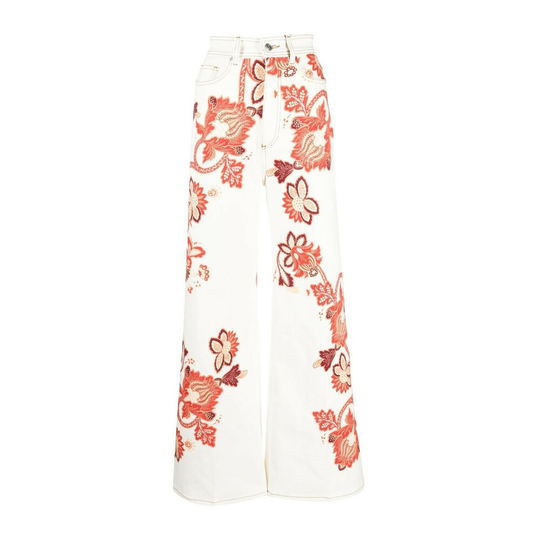 Etro - Boyfriend Jeans - Vit - Dam - Storlek: W27