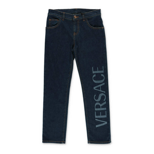 Versace - Jeans - Blå - Unisex - Storlek: 164 CM