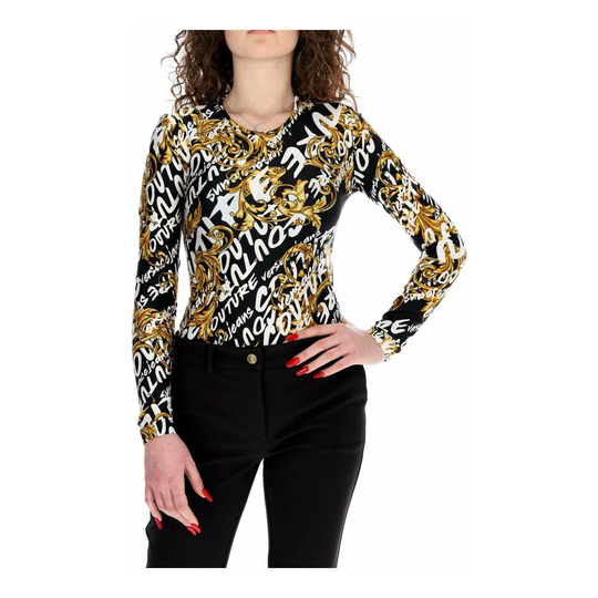 Versace Jeans Couture - Långärmade toppar - Svart - Dam - Storlek: M,S,Xs