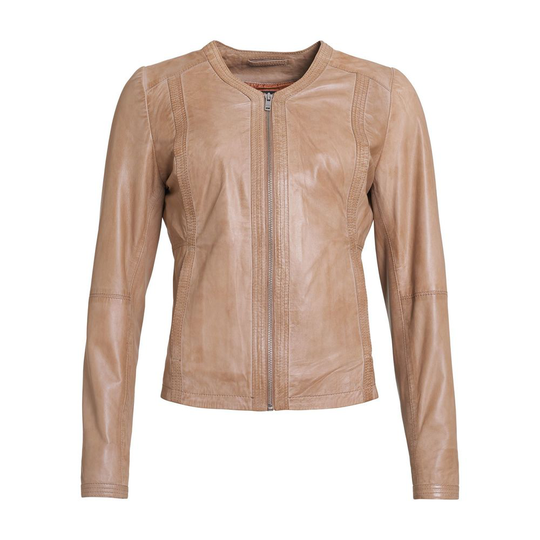 Saki - Läderjackor - Brun - Dam - Storlek: Xl,3Xl