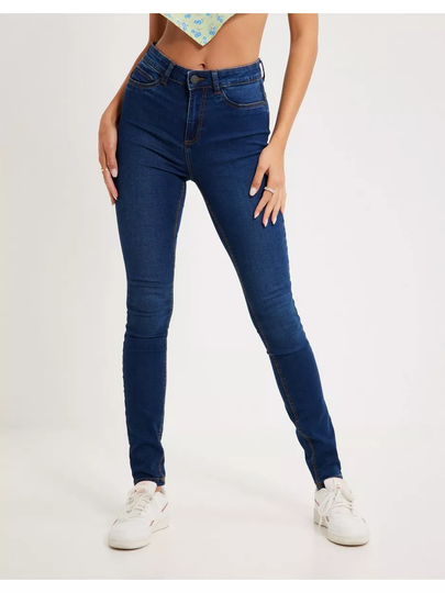 Noisy May Nmcallie Hw Skinny Blue Jeans Noos Skinny jeans Dark Blue Denim Vi273db