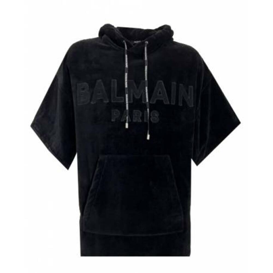 Balmain - Hood tröjor - Svart - Herr - Storlek: M