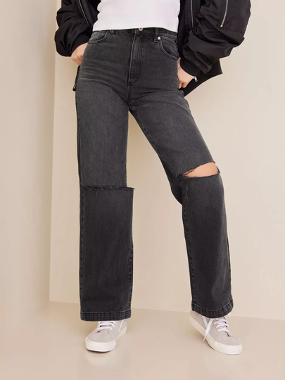Abrand Jeans - High waisted jeans - Denim - A 94 High & Wide Cindy Rip - Jeans