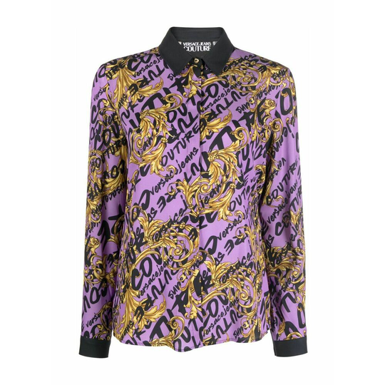 Versace Jeans Couture - Skjortor - Lila - Dam - Storlek: S,Xs,2Xs