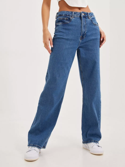Denim Project - Wide leg jeans - Dark Blue - Dpwrecycled Wide Jeans - Jeans