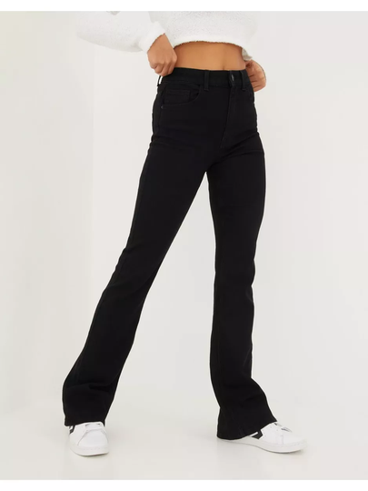 Pieces Pcpeggy Flared Hw Jeans Bl-Vi Noos Flare jeans Black