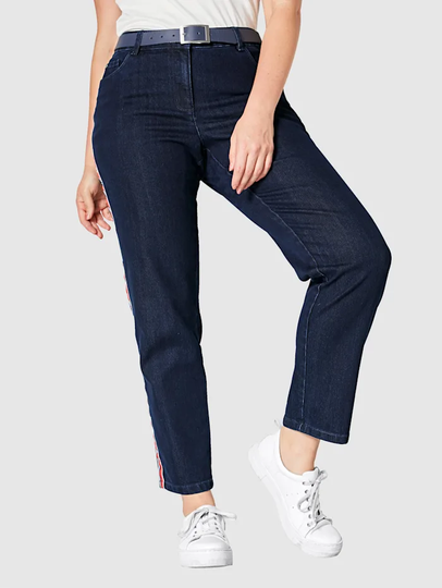 Jeans med revärer Sara Lindholm Dark blue