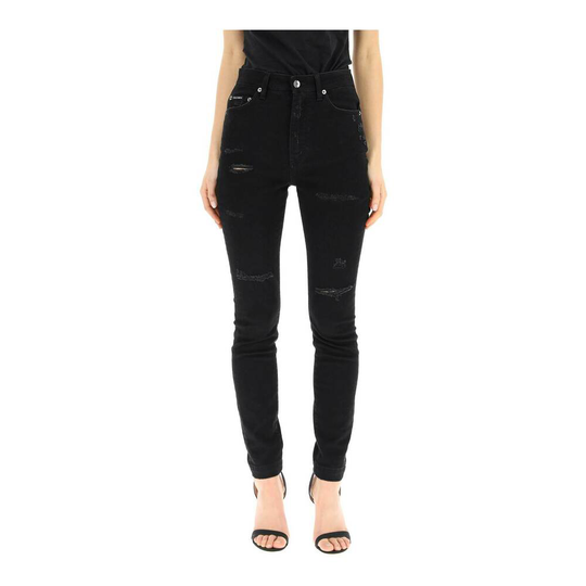 Dolce & Gabbana - Skinny Jeans - Svart - Dam - Storlek: S