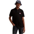 Polotröjor med korta ärmar Tommy Jeans POLO CON LOGO ENSAMBLADO NEGRO DM0DM14102