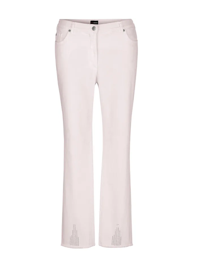 Jeans med strass MIAMODA Vit