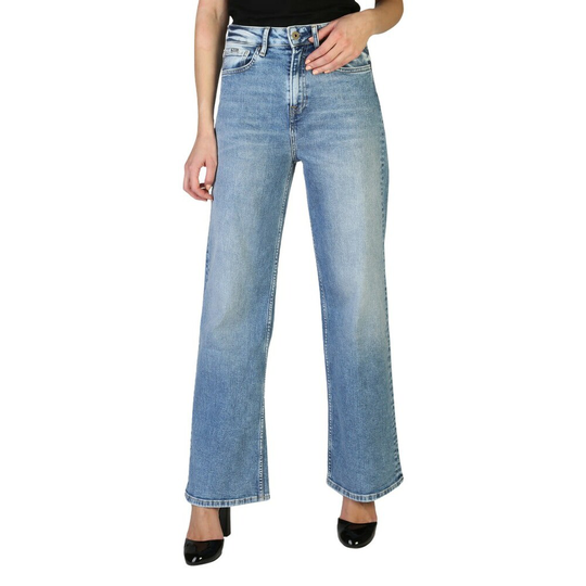 Pepe Jeans - Straight - Blå - Dam - Storlek: W26,W28,W25,W27