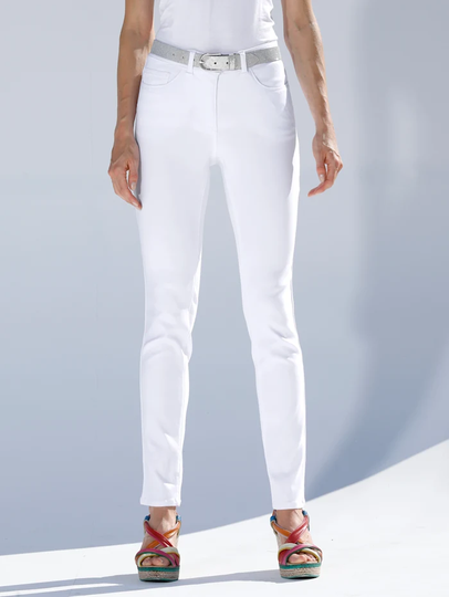Jeans i stretchigt material AMY VERMONT Vit