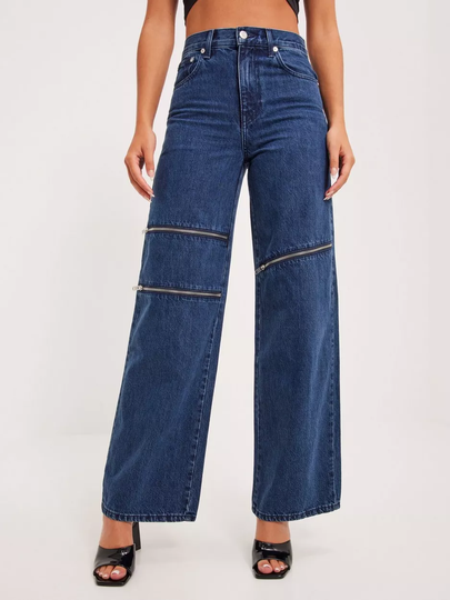 Helmut Lang - Wide leg jeans - Indigo - Zip Jeans.INDIGO1 - Jeans