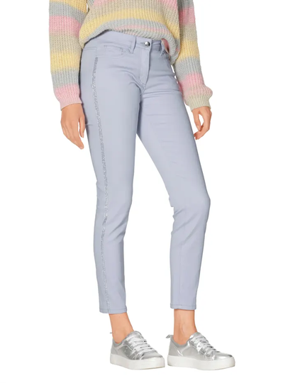 Jeans med strassrevärer AMY VERMONT Blå