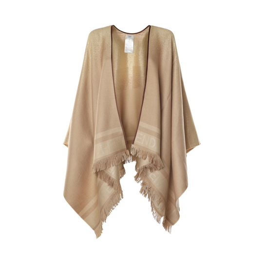 Fendi - Capes och Ponchos - Beige - Dam - Storlek: ONE Size