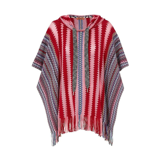 Missoni - Capes och Ponchos - Röd - Dam - Storlek: ONE Size