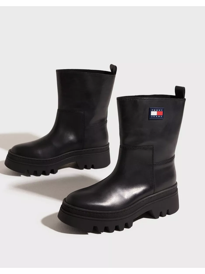 Tommy Jeans Tommy Jeans Fashion Bootie Biker boots Black