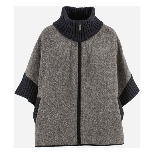 Fabiana Filippi - Capes och Ponchos - Grå - Dam - Storlek: XS