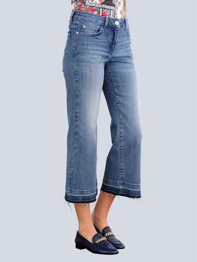 Jeans i culottemodell Alba Moda Blue stone