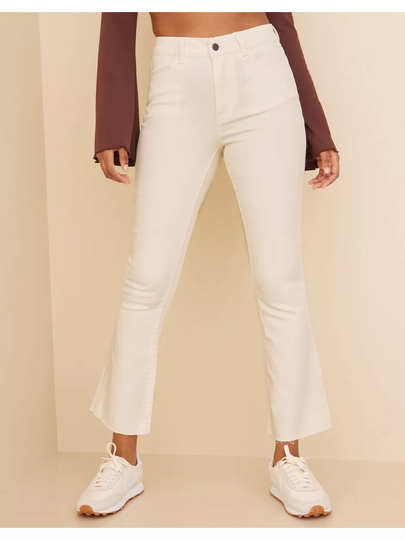Object Collectors Item Objmarina Belle Twill Jeans 109 Flare jeans Ljus Grå