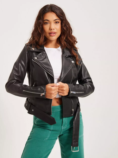 Glamorous - Black - PU Leather Biker Jacket